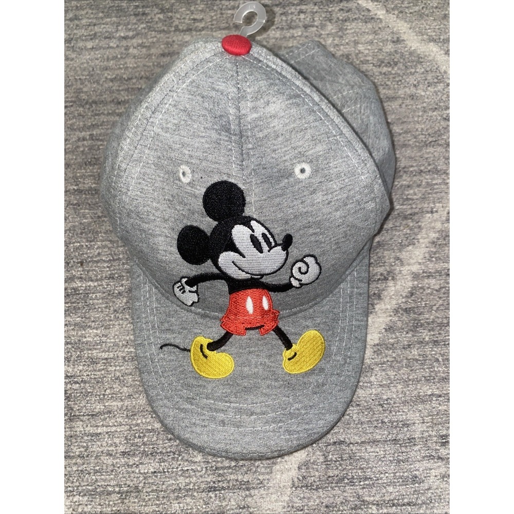Mickey Mouse Walt Disney Mickey Big Logo Adjustable Closure Cap Hat Gray OSFM